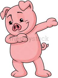 Dabbing Pig Cartoon Vector Clipart Friendlystock Cute Animal Illustration Cute Pigs Animal Illustration