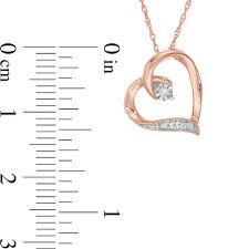 Yellow gold (1) product type. Diamond Accent Tilted Heart Pendant In 10k Rose Gold Zales