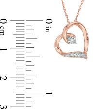 Yellow gold (1) product type. Diamond Accent Tilted Heart Pendant In 10k Rose Gold Zales