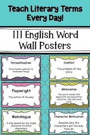 Literary Terms Word Wall Posters Bundle Literary Terms Word Wall Teaching Literary Terms