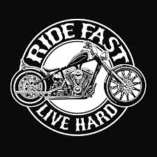 Live earth free logo design. Ride Fast Live Hard Mixed Media By Gina Dsgn