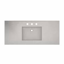 Check spelling or type a new query. Palomar Nativestone 48 1 2 X 21 3 4 X 5 1 4 In Concrete Rectangular Vanity Top With Integral Sink With 8 In Faucet Centers Ash Winsupply