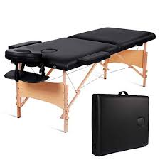 Maxkare Massage Table Portable Facial Spa Professional Massage Bed With Carrying Bag 2 Fold Black For Product Price Massage Tables Massage Bed Massage Table