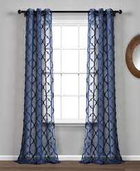 Lush Decor Avon Trellis 38 Blue Curtains Living Room Blue Living Room Decor Curtains Living Room
