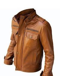 Handmade Men Tan Brown Color Leather Jacket Mens Leather Jackets Men Biker Leather Jacket Pure Leath Leather Jacket Leather Bomber Jacket Leather Jacket Men