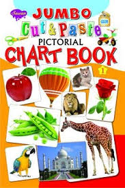 Jumbo Cut Paste Pictorial Chart Book Manoj Publications