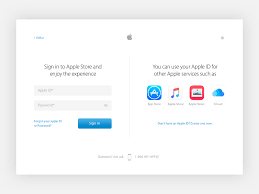 Apple Sign Up Web Design Apple Login App Design