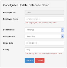 Codeigniter And Bootstrap Tutorial Update Database From Form With Validations Codeigniter Update Database Query Database Query Database Web Development
