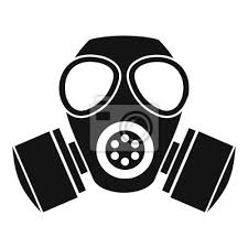 Most gas masks are also respirators, though the word gas mask is often used to refer to military equipment (such as a field protective mask), the scope used in this articl. Chemische Gasmaske Symbol Einfache Darstellung Der Chemischen Fototapete Fototapeten Toxin Atemschutzmaske Filtern Myloview De