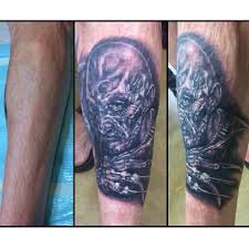 Our website provides the visitors with some great horror freddy krueger tattoo design. Trap Ink Tattoos Pe Twitter Made This Freddykrueger Tattoo On Fourth Degree Burn Scar Tissue That Is Over 34 Years Old Made By Keegankeeli Http T Co Trm7yyehzu