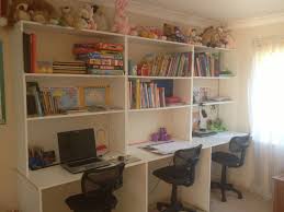 Kids belonging to different age groups think kids look at the aesthetic value of the chairs and tables they use in their room and they want it to. 3 Station Kids Study Area Great Idea For When Kiddos Are Older Kids Study Area Kids Study Kids Homework Station