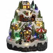 Other tree essentials also include an artificial tree stand , christmas tree collar or tree skirt which are available in a range of colors, from a black christmas tree skirt to the versatile red. Led Polyresin Christmas Village Factory China Led Polyresin Christmas Village Manufacturers Suppliers