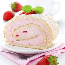 Biskuitroulade Mit Erdbeercreme Rezept Kuchen Ohne Backen Kuchen Und Torten Biskuitroulade