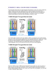 ethernet cable color code standards