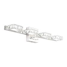 These lights can be used in numerous rooms throughout the home. Crystal Vanity Lights Letsun Bathroom Light Over Mirror 24 Inch Led Crystal Bathroom Light Fixtures 4 Lights Chrome Bathroom Vanity Lights White Light 6500k Buy Online In Zambia At Zambia Desertcart Com Productid 44513246