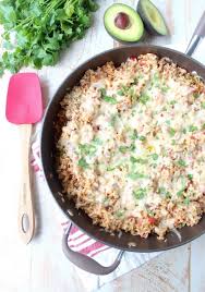 This One Pot Taco Rice Skillet Recipe Combines Ground Turkey Rice Veggies Vegetarian Recipes Dinner Healthy Dinner Recipes Easy Quick Ground Turkey Recipes