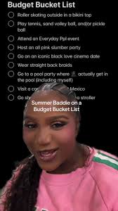 Crazy Wild Summer Bucklet List