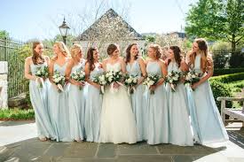 Ivory Wedding Dress And Light Blue Bridesmaids Dresses Mist Bridesmaid Dress Summer Bridesmaid Dresses Spring Bridesmaid Dresses