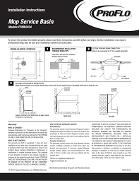 mop basin with integral drain