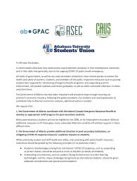 You need to provide all coes from your employers for the last 10 years or from your 18th birthday (whichever is applicable). Letter To Minister Of Advanced Education Re Covid 19 Student Impacts Graduate Students Association