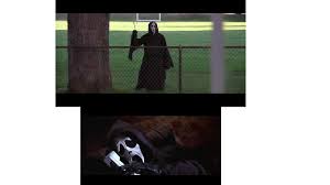 Check spelling or type a new query. In Scary Movie While The Killer Is Stalking Cindy He Wears The Original Scream Mask Yet In Every Other Scene He S In He Wears The Parody Mask Moviemistakes