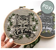Grab the inexpensive supplies and get started with your embroidery project. Cat Embroidery Patterns Pumora All About Hand Embroidery