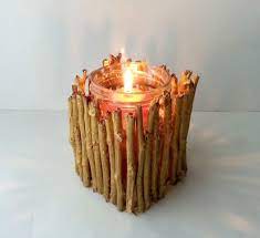 The candle holder has been preserved and light metallic finish has been given to bring out the fascinating texture. 8 Easy Diy Wood Candle Holders For Some Rustic Warmth This Fall