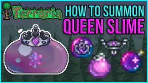 The sovereign of all that jiggles.. Terraria 1 4 Queen Slime New Boss Showcase Drops Youtube