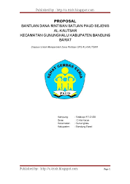 Contoh proposal bantuan dana pembangunan sekolah paud. Doc Contoh Proposal Bantuan Pendidikan Adipati Gurune Jagad Academia Edu