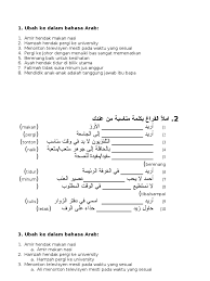 *materi berupa nama buah + tulisan arab dan suara pengucapan bahasa arab. 1 Ubah Ke Dalam Bahasa Arab