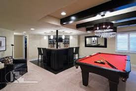 Basement Bar Pool Table Contemporary Basement Entertainment Room Small Pool Table Pool Table Room