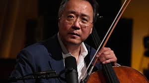 Yo-Yo Ma performs a musical protest outside the Russian Embassy