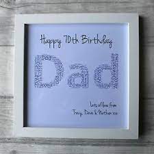 A cool seventieth birthday card for your loved one or grandparent. Personalised 70th Birthday Gifts For Men Grandad Male Female Frame Mum Dad Ebay