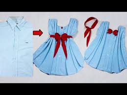 اسهل طريقه لتحويل قميص قديم الى فستان Youtube Kids Dress Patterns Girls Dresses Sewing Baby Frocks Designs