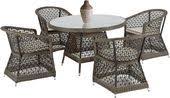 Round Rattan Glazed Garden Table Furniture Decoration Beautifulhome Home Kolt Yuvarlak Rattan Camli Bah Furniture Choice Round Furniture Furniture