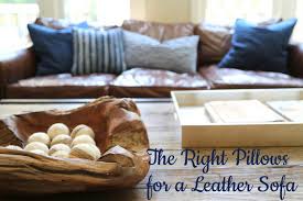 The Right Pillows For A Leather Sofa