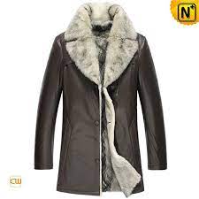 Cwmalls Pierre Wolf Fur Leather Coat Cw855209 Quality Wolf Fur Lined Leather Coat For Men Made Fro Mens Leather Coats Mens Fur Coat Men S Coats And Jackets