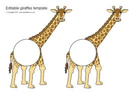 Select from 36048 printable coloring pages of cartoons, animals, nature, bible and many more. Editable Giraffe Templates Sb6652 Sparklebox