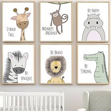 Wallpops decals are repositionable and always removable. Kawaii Animal Lion Poster Baby Room Art Canvas Paint Hanging Wall Nursery Decor Home Decor Home Decor Posters Prints