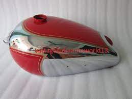 New Bsa B31 Red Painted Chrome Gas Fuel Tank Reproduction Red Paint Candy Red Paint Fuel
