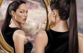 A comparison of the two actresses this link is to an external site that may or may not meet accessibility guidelines. Wallpaper Look Girl Face Actress Mirror Angelina Jolie Art Tomb Raider Lara Croft Images For Desktop Section Filmy Download