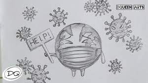 Gambar virus corona wuhan covid 19 dirilis begini penampakannya. Cara Menggambar Poster Tema Melawan Virus Corona Covid 19 Save The Earth From Coronavirus Youtube