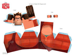 Wreck It Ralph 3d Papercraft Manualidades Disney Animales De Papel Munecos De Carton