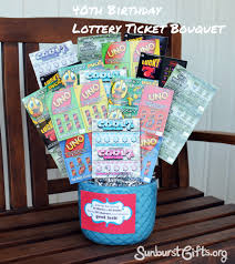 Shop the best 40th birthday gifts. Lottery Ticket Bouquet 40th Birthday Gift Thoughtful Gifts Sunburst Giftsthoughtful Gifts Sunburst Gifts
