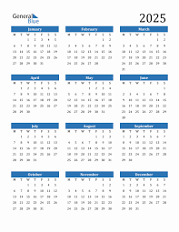 Printable 2025 Calendar Monday Start