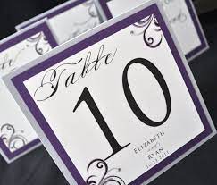 Wedding Table Numbers I M Thinking A Little More Bling Around The Edges Of Course Wedding Table Numbers Purple Table Numbers Wedding Purple Wedding Tables