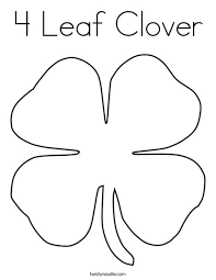 Three leaf clover coloring page. 4 Leaf Clover Coloring Page Twisty Noodle