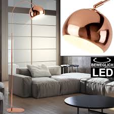 Led Bogen Steh Lampe Kupfer Buro Retro Design Spot Stand Leuchte