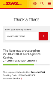 If this is the case, you will need to track your parcel using the waybill number provided by the courier, and not the tracking number confirmed to you via email. Upon Speaking To The Seller From Germany I Was Able To Use The Identcode On The Shipping Label As A Sorta Tracking Number And This Is All It Says He Shipped It