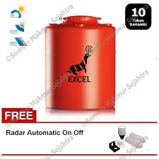 Jadi jika terjadi pemadaman, maka pemilik bangunan sudah memiliki persediaan sementara sampai listrik kembali menyala. Tandon Air 5000 Liter Excel Toren Air Tangki Air Al 5200 Shopee Indonesia